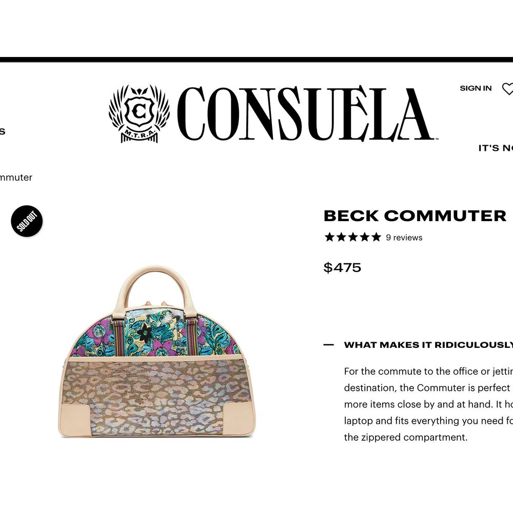 Consuela Beck Commuter Dome Satchel Bag – Multicolor Leather & Canvas - Picture 2 of 15